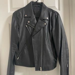 Black faux leather jacket